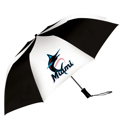 Miami Marlins 48" Two-Tone Auto Open Folding Umbrella