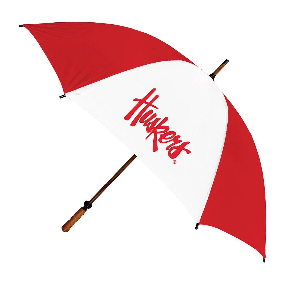 Nebraska Huskers 62" Eagle Sporty Wood Shaft Golf Umbrella