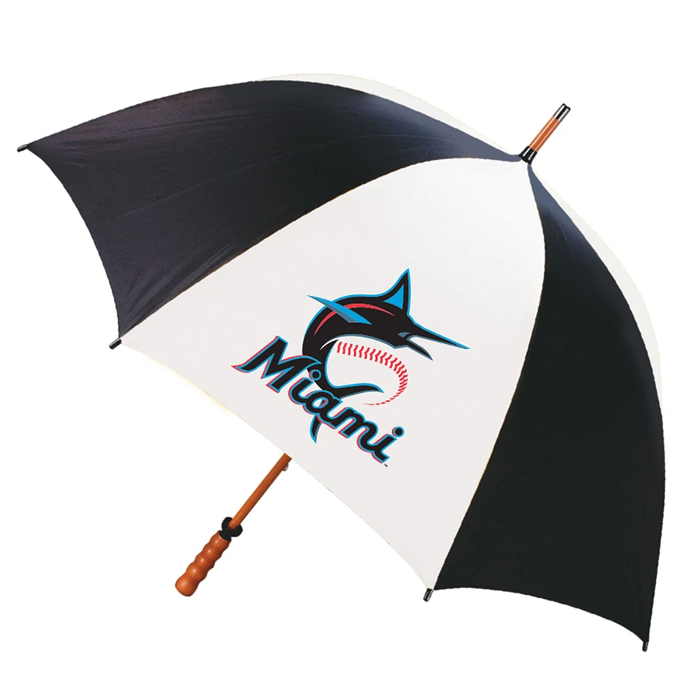 Miami Marlins 62" Eagle Sporty Wood Shaft Golf Umbrella