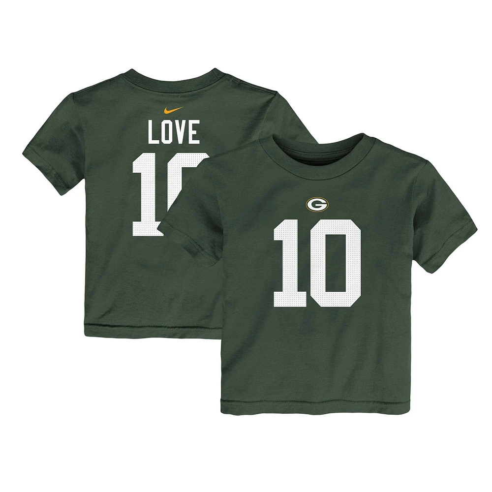 Toddler Nike Jordan Love Green Bay Packers Player Name & Number T-Shirt