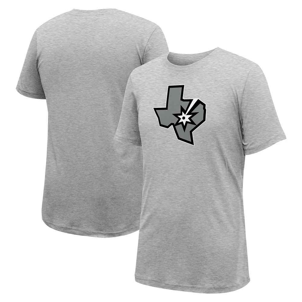 Unisex Stadium Essentials Gray San Antonio Spurs Primary Logo T-Shirt