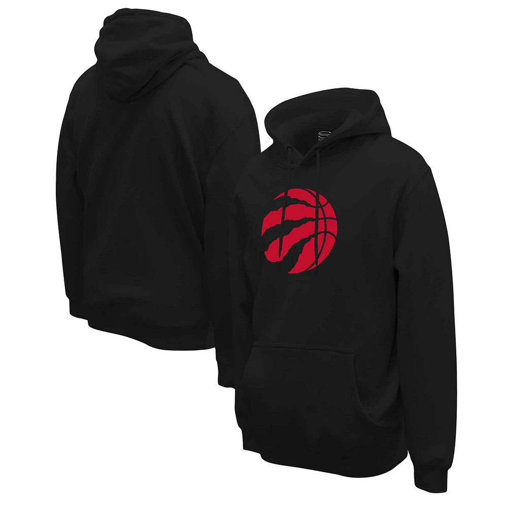 Unisex Stadium Essentials Black Toronto Raptors Primary Logo Pullover Hoodie