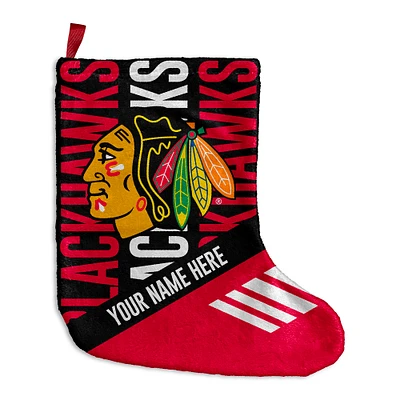 Chad & Jake Chicago Blackhawks Personalized Holiday Stocking