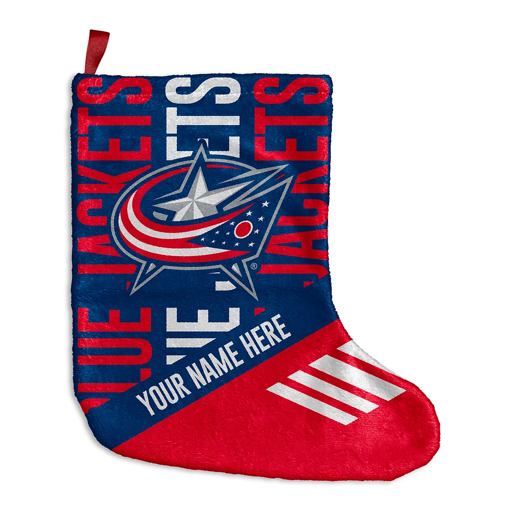 Chad & Jake Columbus Blue Jackets Personalized Holiday Stocking
