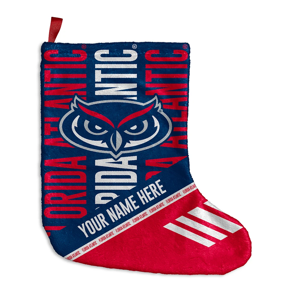 Chad & Jake Florida Atlantic Owls Personalized Holiday Stocking