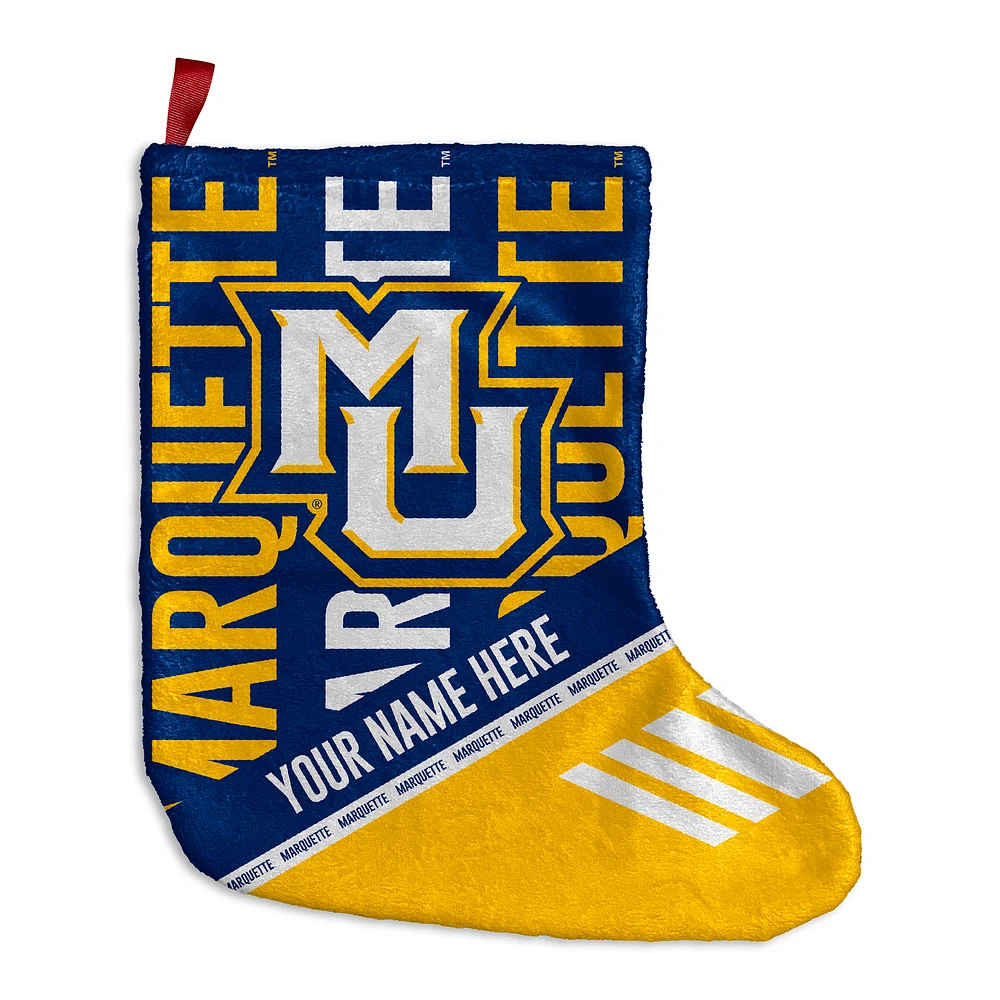 Chad & Jake Marquette Golden Eagles Personalized Holiday Stocking