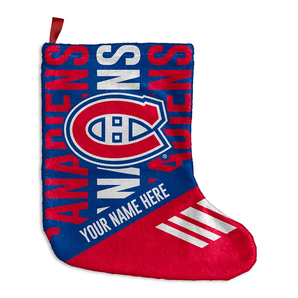 Chad & Jake Montreal Canadiens Personalized Holiday Stocking