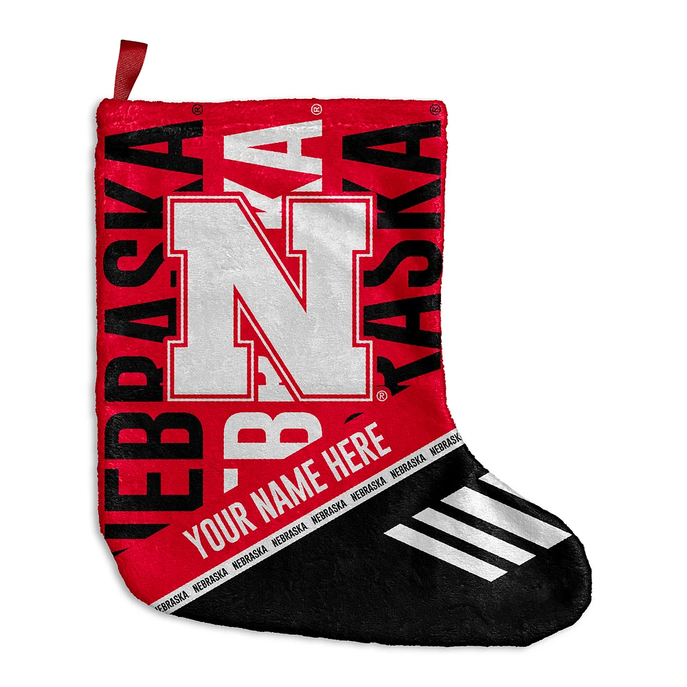 Chad & Jake Nebraska Huskers Personalized Holiday Stocking