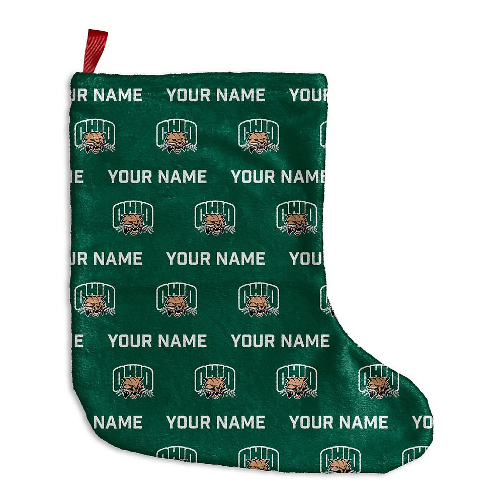 Chad & Jake Ohio Bobcats Personalized Holiday Stocking