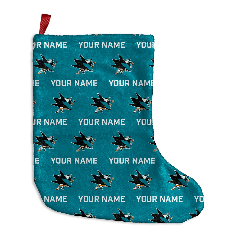Chad & Jake San Jose Sharks Personalized Holiday Stocking