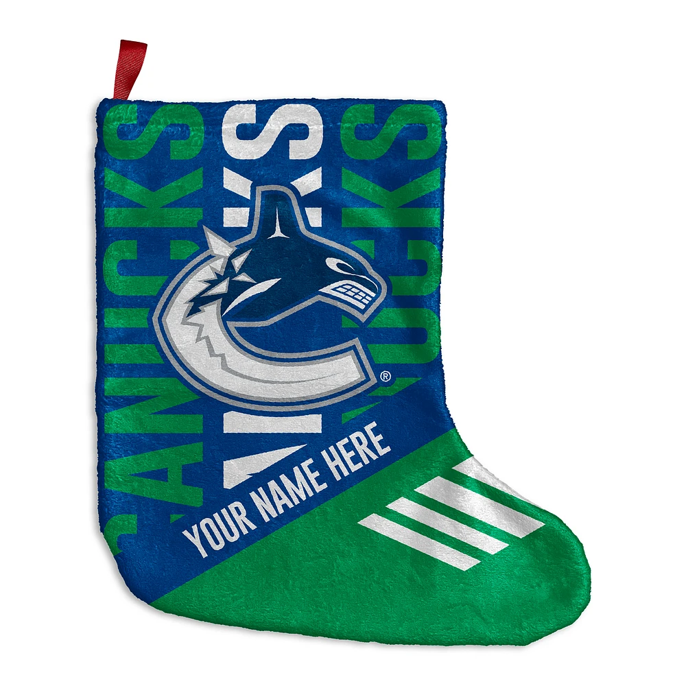 Chad & Jake Vancouver Canucks Personalized Holiday Stocking