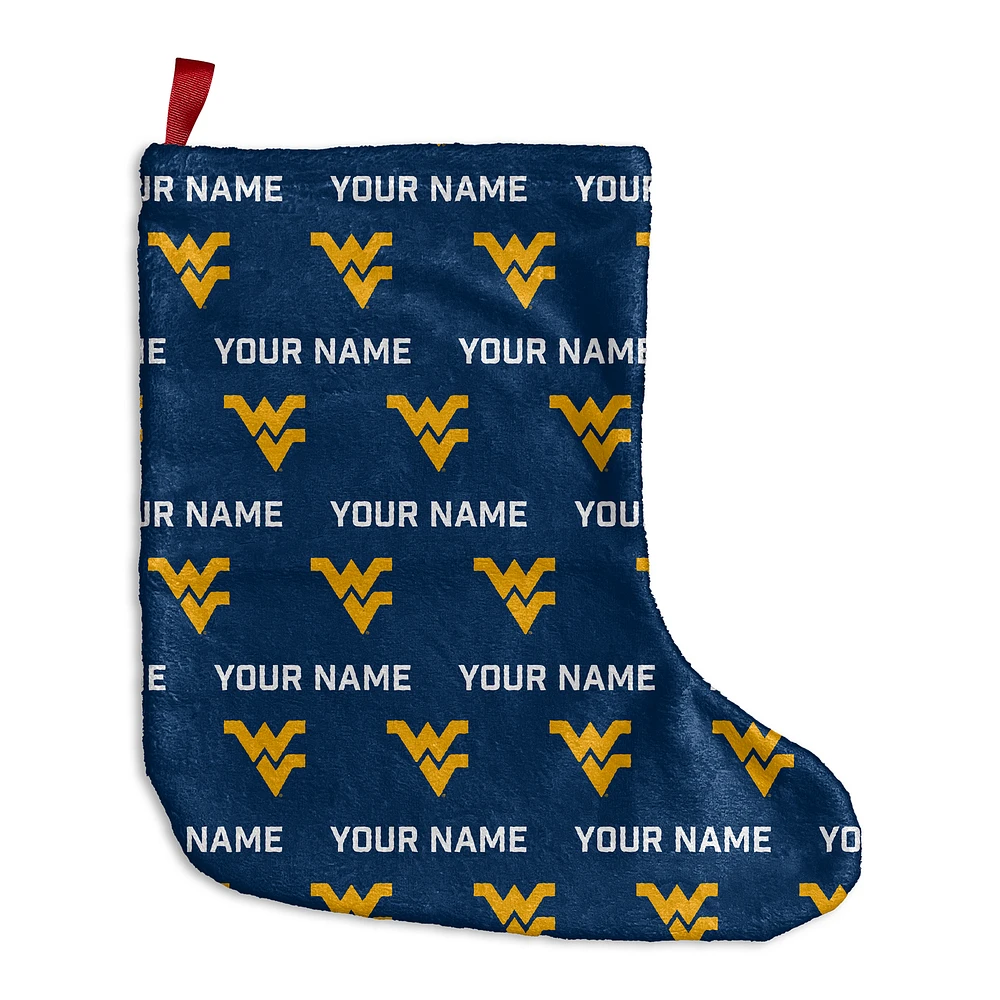 Chad & Jake West Virginia Mountaineers Personalized Holiday Stocking