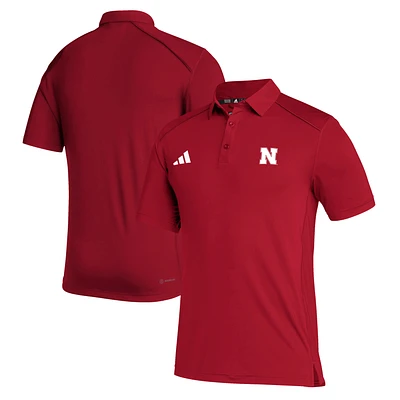 Men's adidas Scarlet Nebraska Huskers Performance Classic Polo