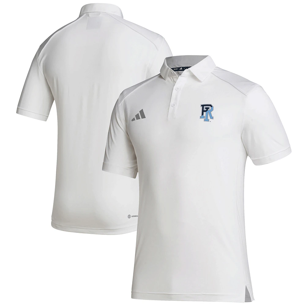 Men's adidas White Rhode Island Rams Performance Classic Polo