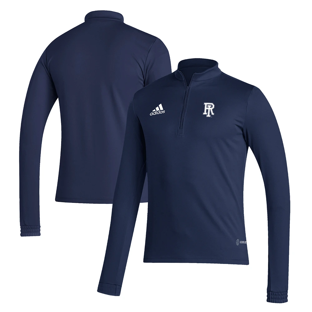 Men's adidas Navy Rhode Island Rams Entrada 22 Training Quarter-Zip Pullover Top