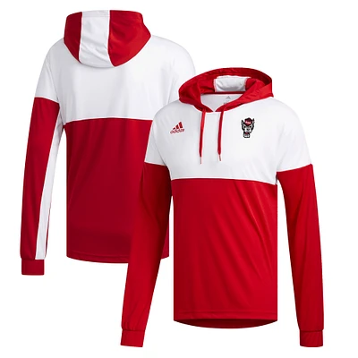 Men's adidas Red NC State Wolfpack Legend Shooter Decorated Pullover Hoodie