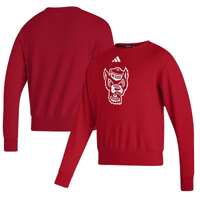 Men's adidas Red NC State Wolfpack Premium Retro Pullover Sweatshirt