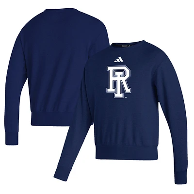 Men's adidas Navy Rhode Island Rams Premium Retro Pullover Sweatshirt