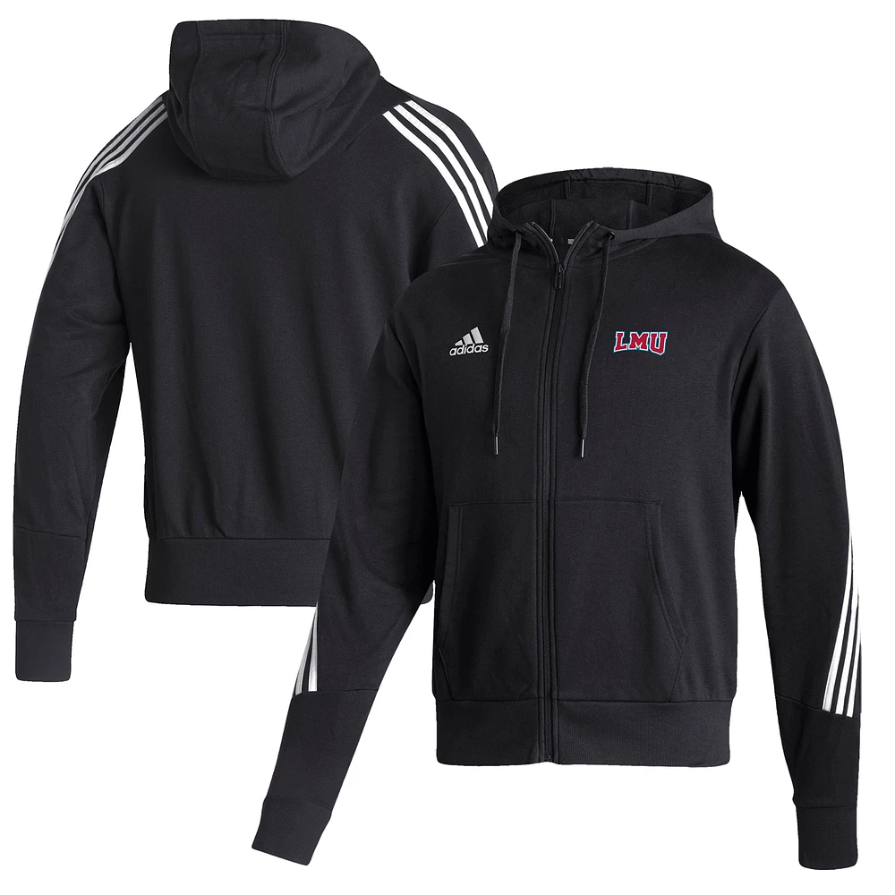 Men's adidas Black Loyola Marymount Lions Fashion Decorated Full-Zip Hoodie