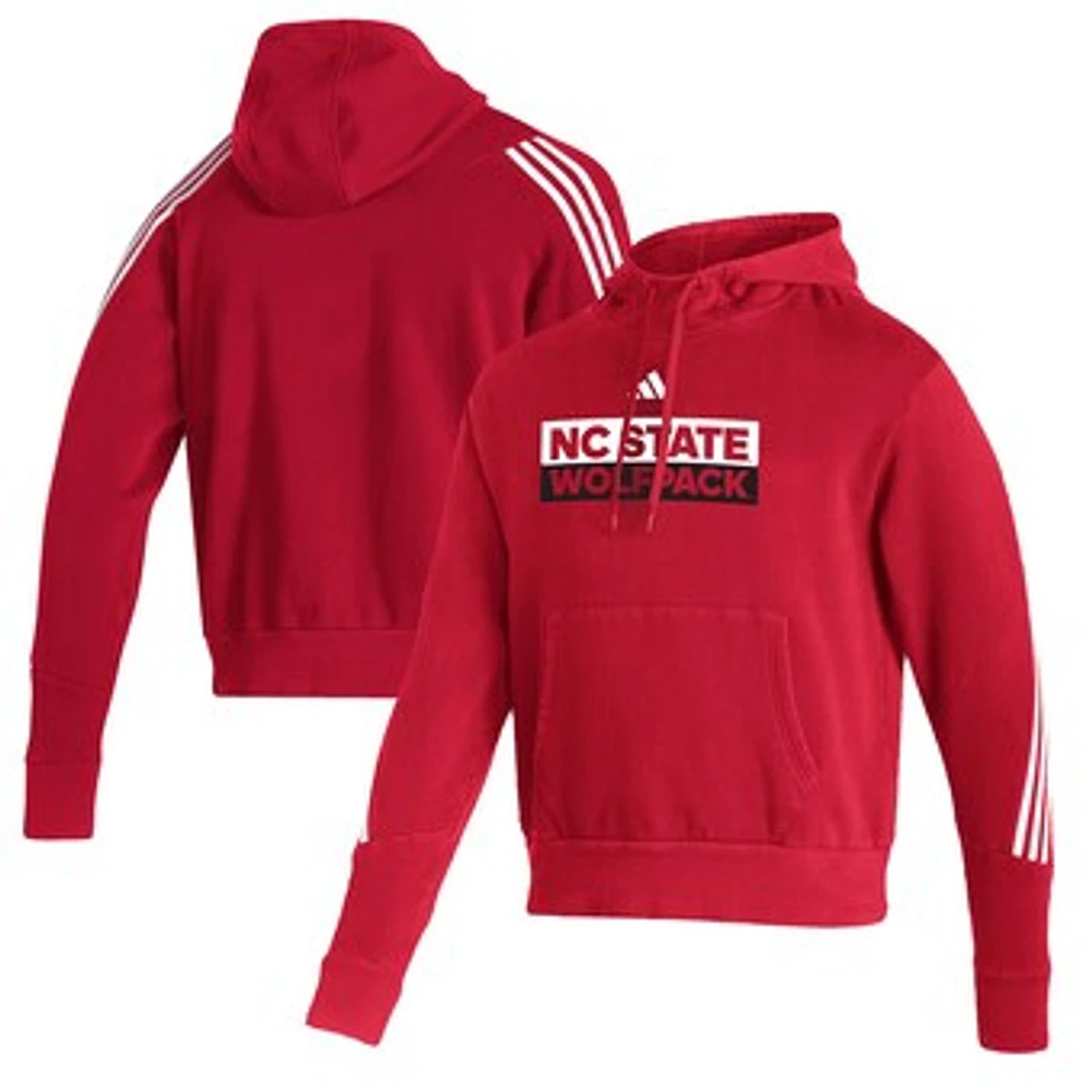 Men's adidas Red NC State Wolfpack Fashion Pullover Hoodie