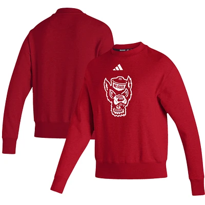 Women's adidas Red NC State Wolfpack Premium Retro Pullover Sweatshirt