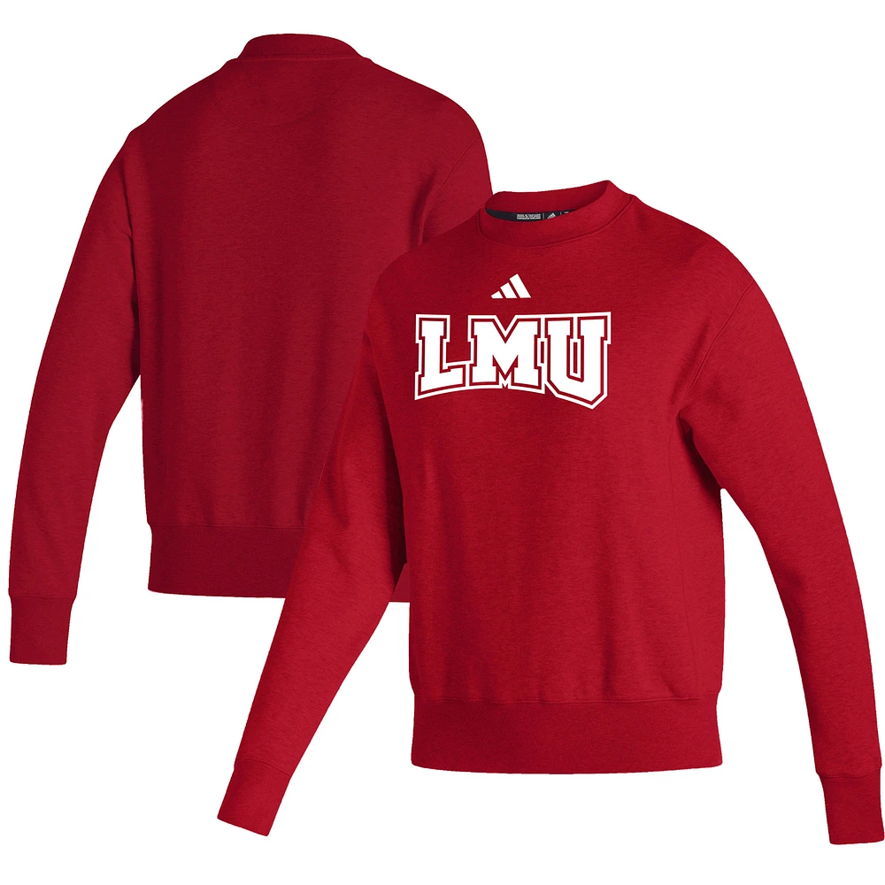 Women's adidas Crimson Loyola Marymount Lions Premium Retro Pullover Sweatshirt