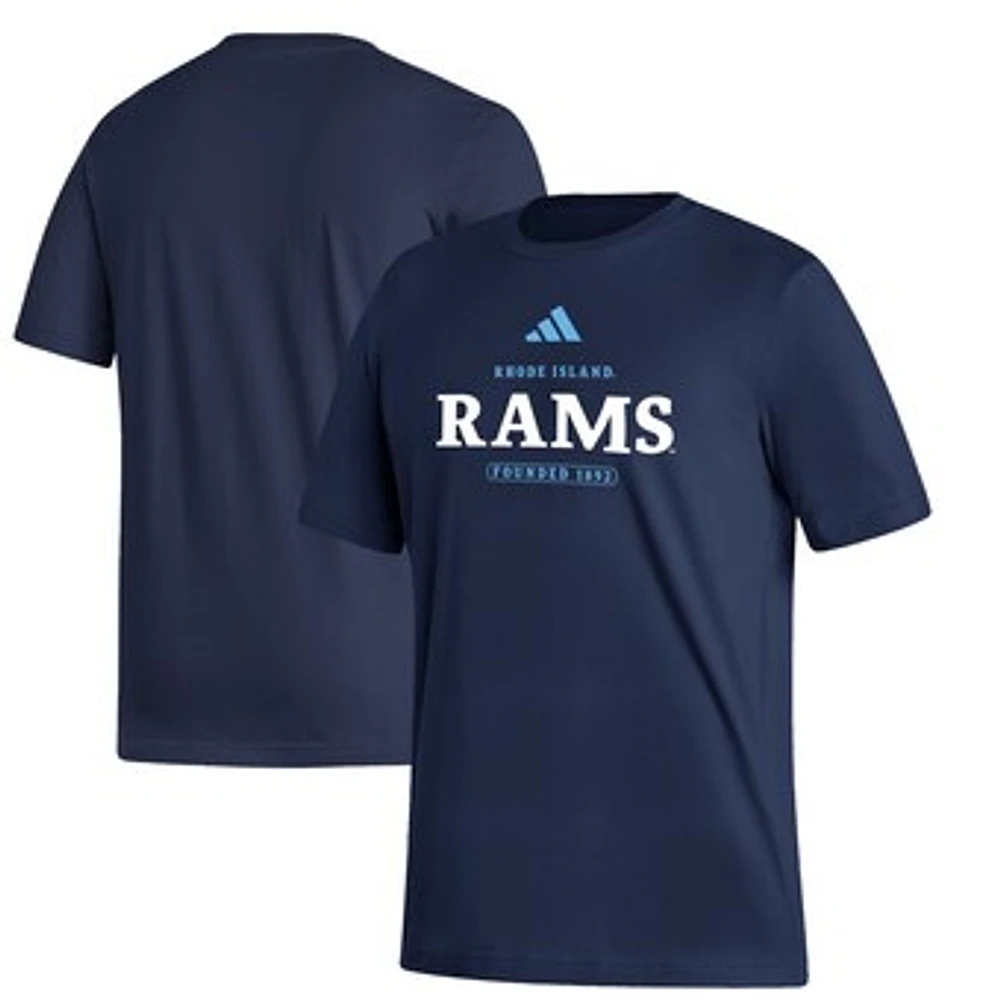 Women's adidas Navy Rhode Island Rams Decorated Fresh T-Shirt