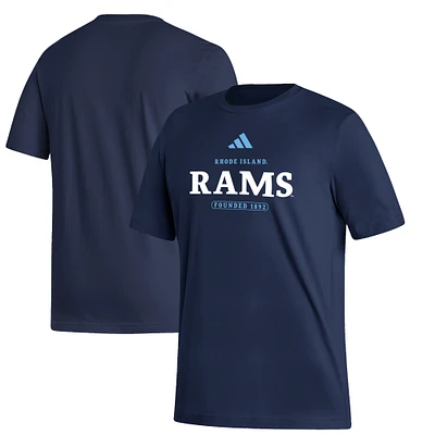 Women's adidas Navy Rhode Island Rams Decorated Fresh T-Shirt