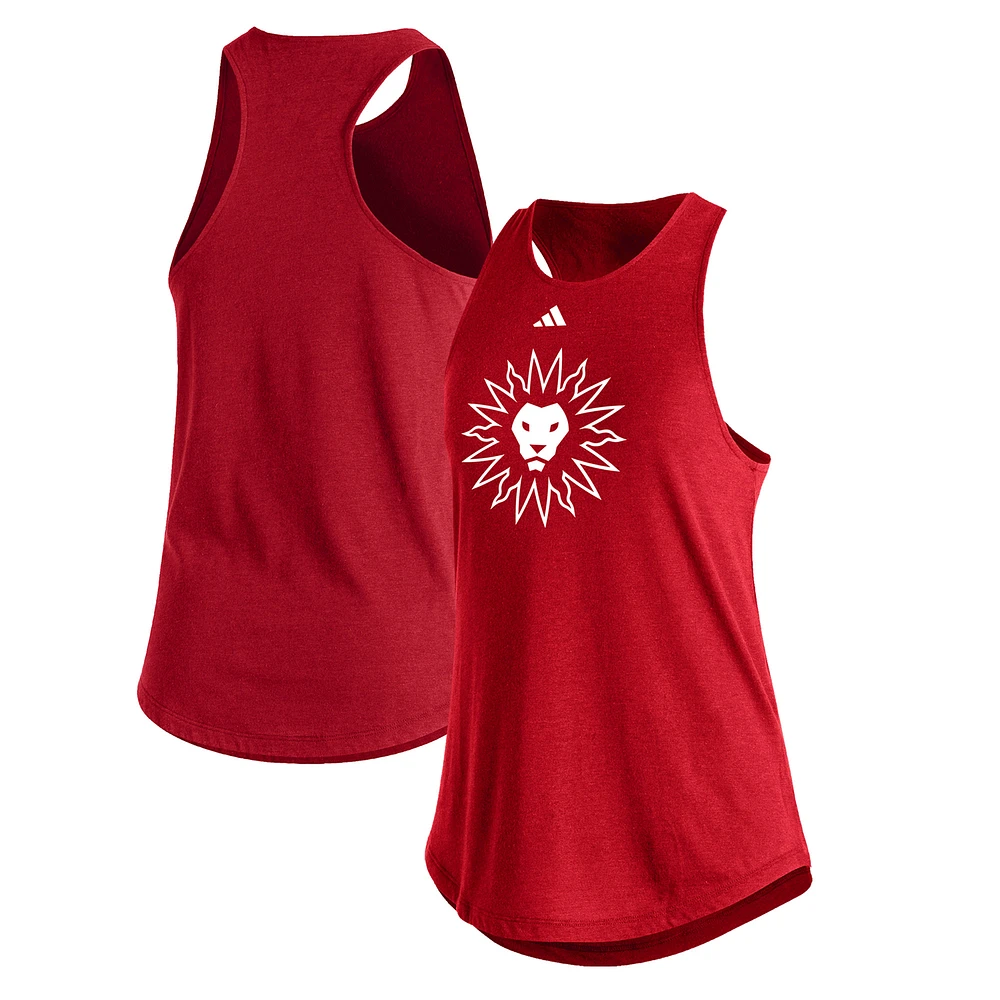 Women's adidas Crimson Loyola Marymount Lions Fashion Tri-Blend Tank Top