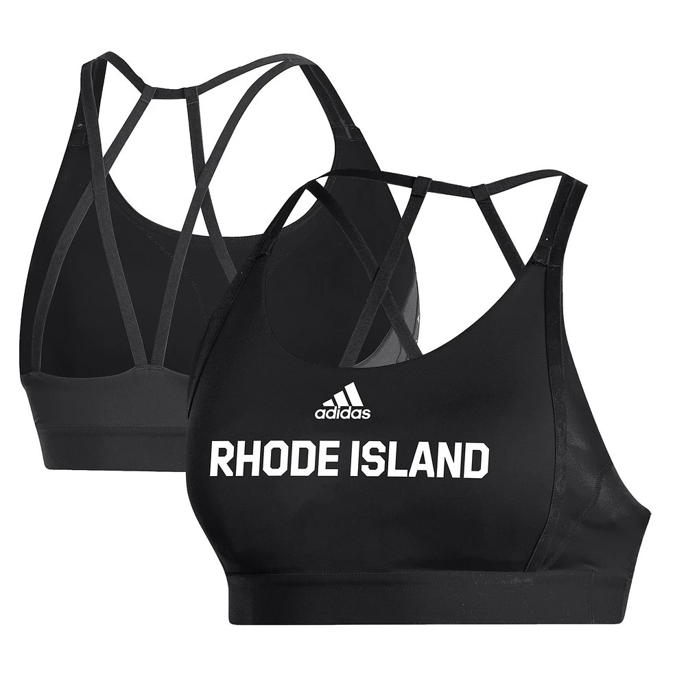 Women's adidas Black Rhode Island Rams Decorated Ultimate Bra