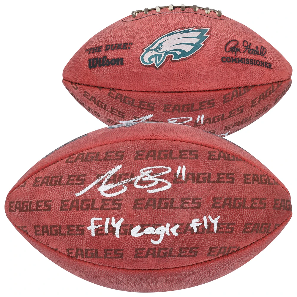 A.J. Brown Philadelphia Eagles Autographed Wilson Football with Inscription