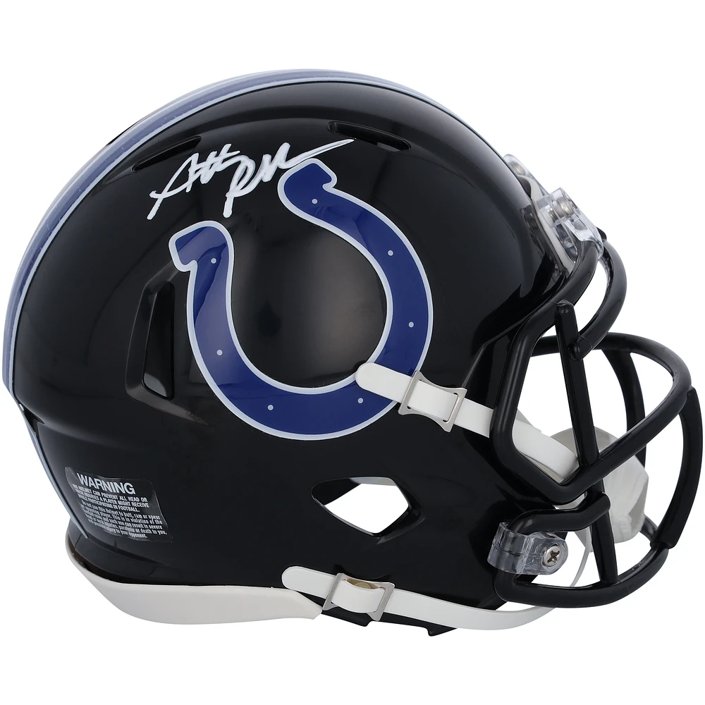 Anthony Richardson Indianapolis Colts Autographed Riddell Indiana Nights 2023 Alternate Speed Mini Helmet