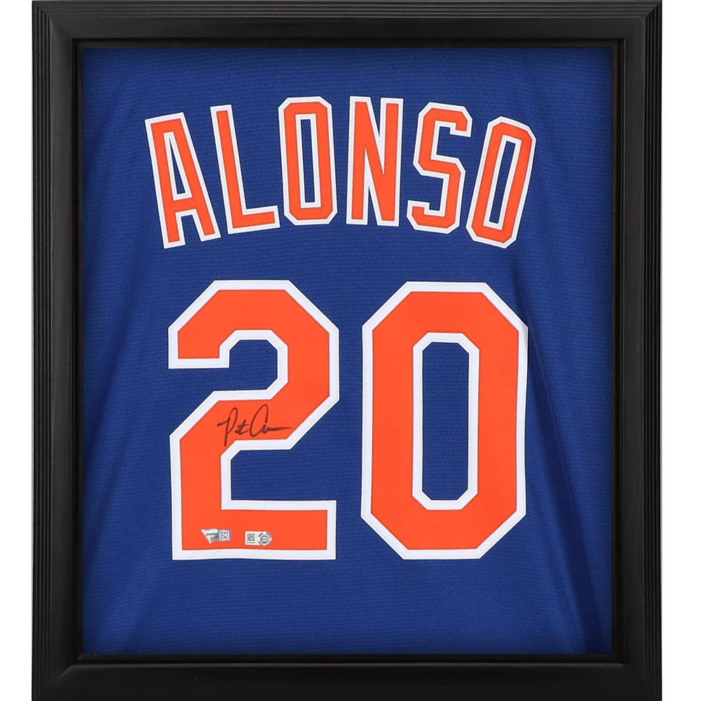 Pete Alonso New York Mets Autographed Framed Nike Replica Jersey Shadowbox