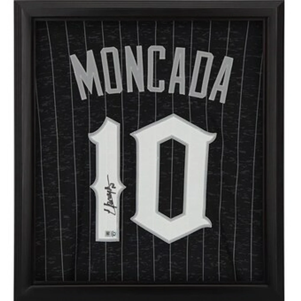 Yoan Moncada Chicago White Sox Autographed Framed Nike City Connect Authentic Jersey Shadowbox