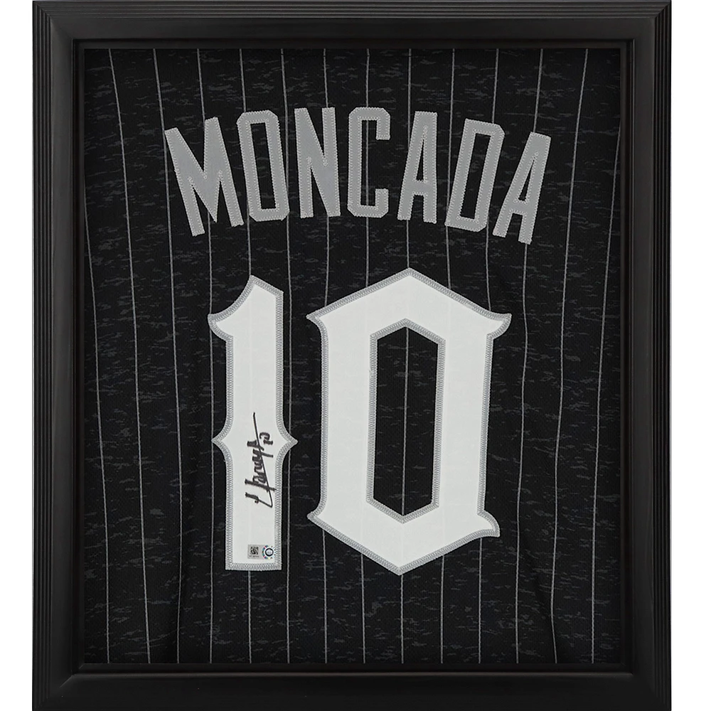 Yoan Moncada Chicago White Sox Autographed Framed Nike City Connect Authentic Jersey Shadowbox