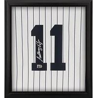 Anthony Volpe New York Yankees Autographed Framed White Nike Replica Jersey Shadowbox