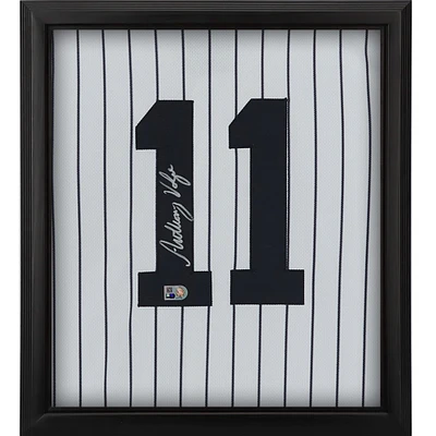 Anthony Volpe New York Yankees Autographed Framed White Nike Authentic Jersey Shadowbox