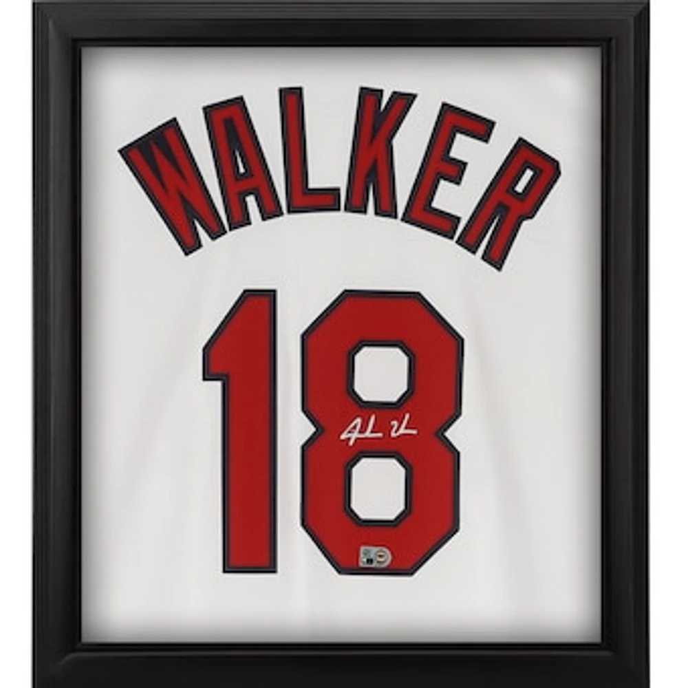 Jordan Walker St. Louis Cardinals Autographed Framed White Nike Replica Jersey Shadowbox