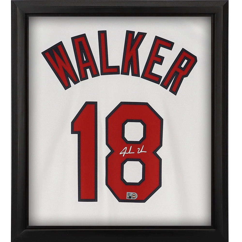 Jordan Walker St. Louis Cardinals Autographed Framed White Nike Replica Jersey Shadowbox