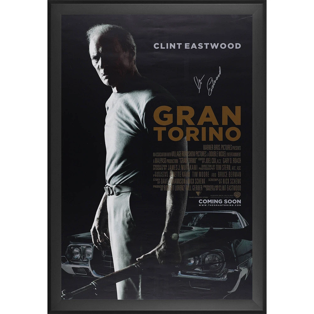Clint Eastwood Gran Torino Autographed Framed 27" x 40" Movie Poster