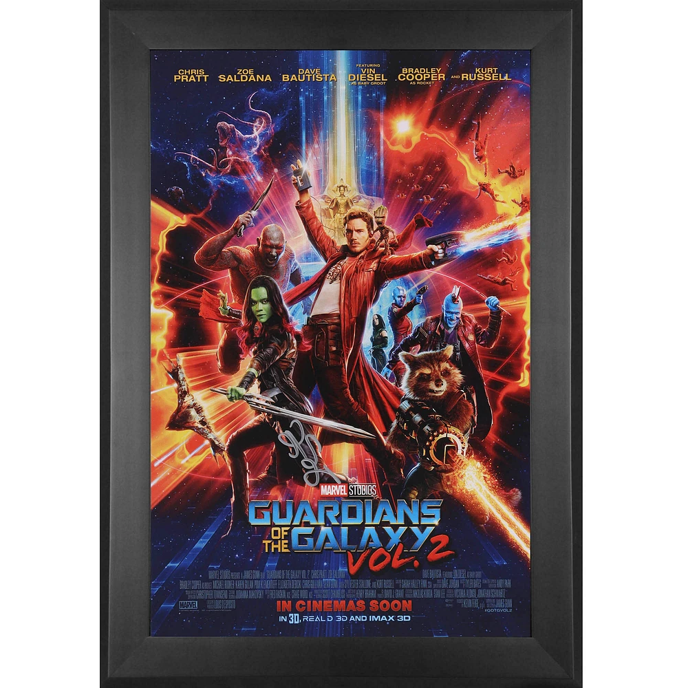 Zoe Saldana Guardians of the Galaxy Volume Autographed Framed 11" x 17" Movie Poster