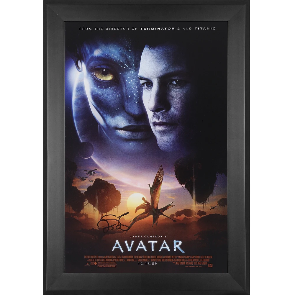 Zoe Saldana Avatar Autographed Framed 11" x 17" Movie Poster