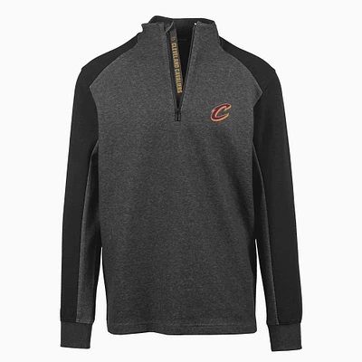 Men's Levelwear Black Cleveland Cavaliers Galaxy Insignia Core Quarter-Zip Pullover Top