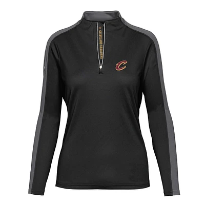 Women's Levelwear Black Cleveland Cavaliers Remi Insignia Core Quarter-Zip Pullover Top