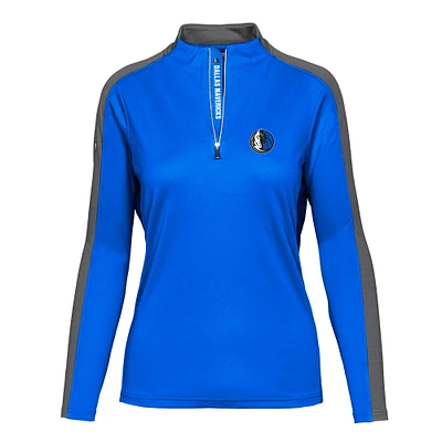 Women's Levelwear Blue Dallas Mavericks Remi Insignia Core Quarter-Zip Pullover Top