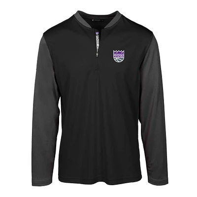 Men's Levelwear Black Sacramento Kings Spector Insignia Core Quarter-Zip Pullover Top
