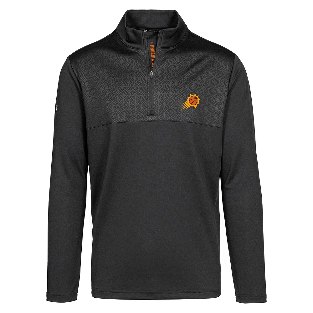 Men's Levelwear Black Phoenix Suns Truth Insignia Core Quarter-Zip Pullover Top
