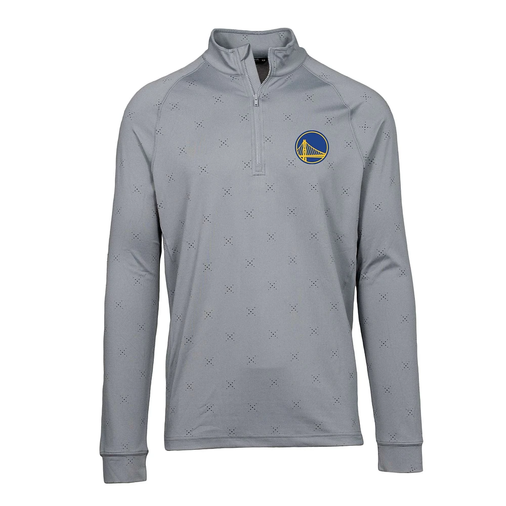 Men's Levelwear Gray Golden State Warriors Finley Insignia Core Quarter-Zip Pullover Top