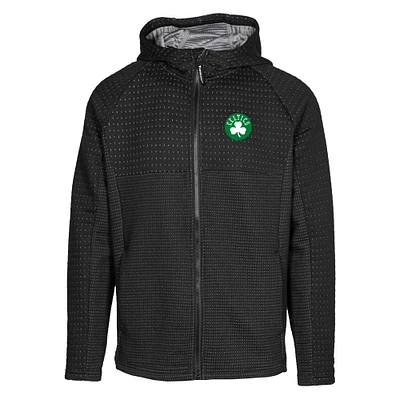Men's Levelwear Black Boston Celtics Durham Insignia Core Full-Zip Hoodie