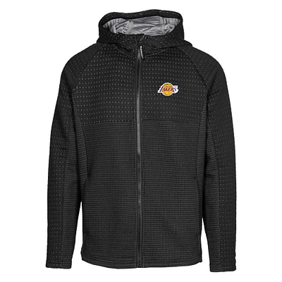 Men's Levelwear Black Los Angeles Lakers Durham Insignia Core Full-Zip Hoodie